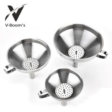 Set of 3PCS Stainless Steel Funnel With Strainer